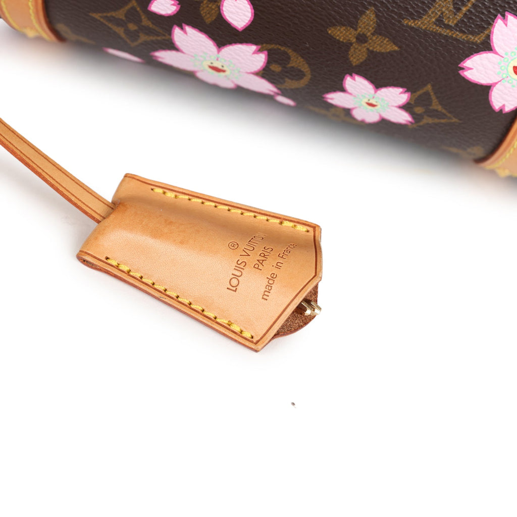 Louis Vuitton Vintage X Takashi Murakami Papillon Brown Monogram Cherry Blossom Gold Hardware
