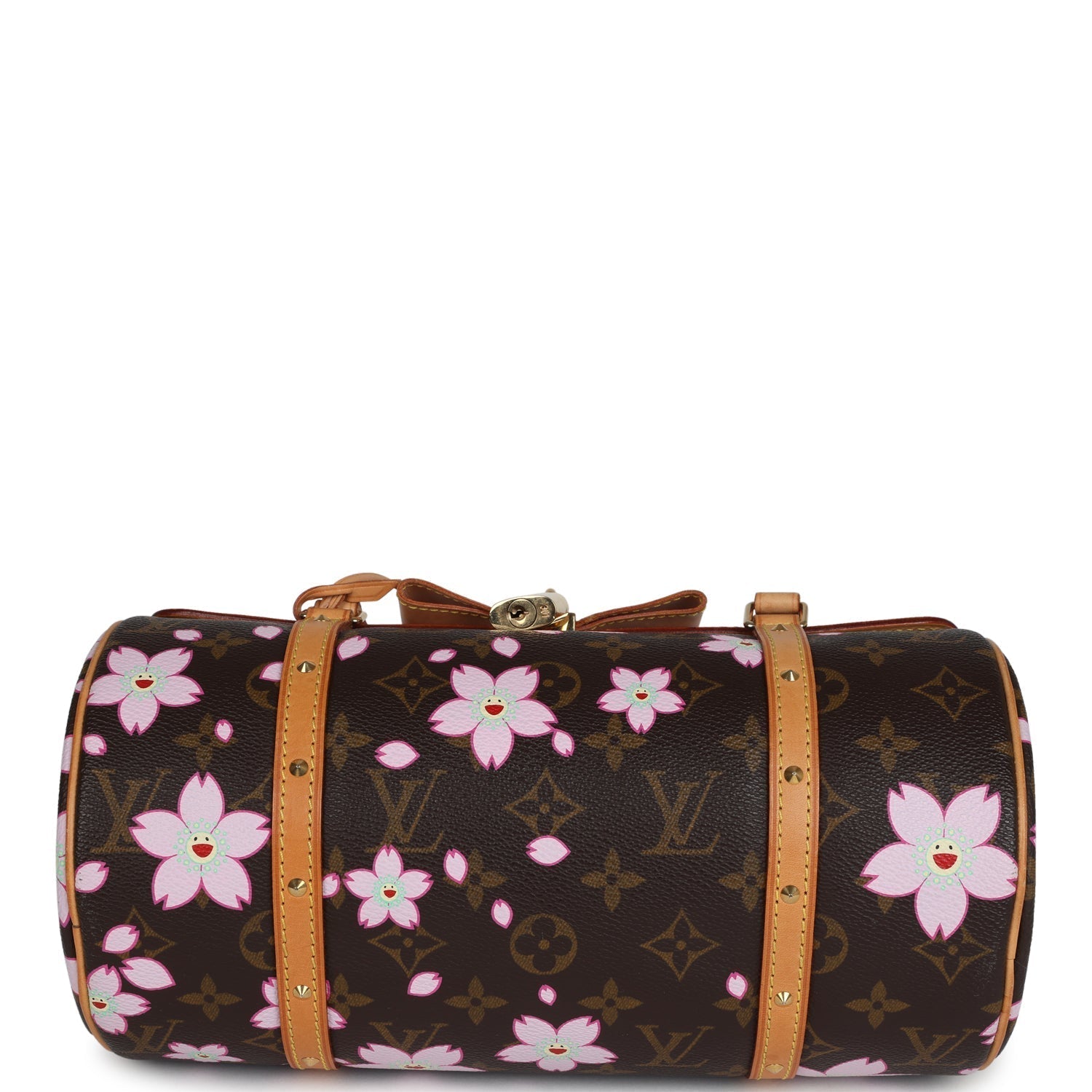 Louis Vuitton Vintage X Takashi Murakami Papillon Brown Monogram Cherry Blossom Gold Hardware