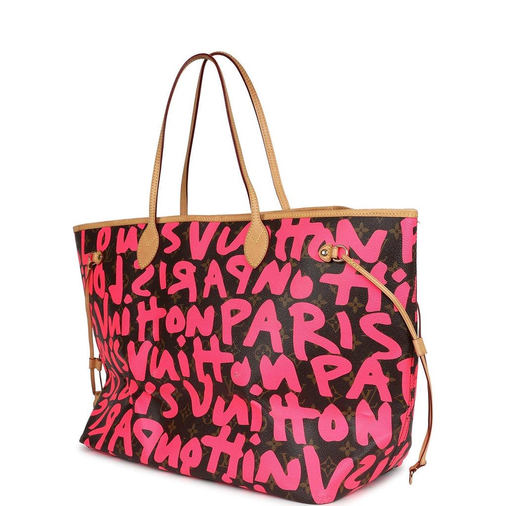 Louis Vuitton X Stephen Sprouse Neverfull GM Fuchsia Pink Monogram Graffiti Gold Hardware
