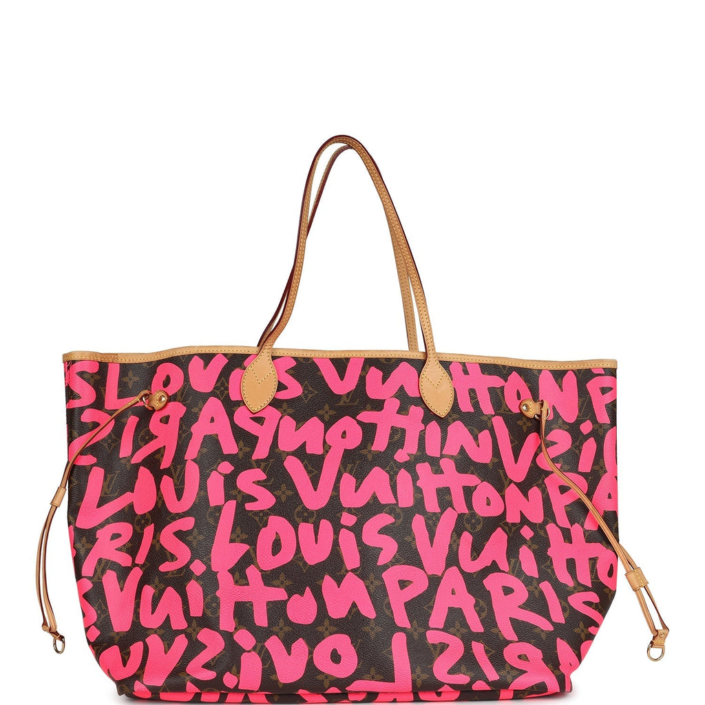 Louis Vuitton X Stephen Sprouse Neverfull GM Fuchsia Pink Monogram Graffiti Gold Hardware