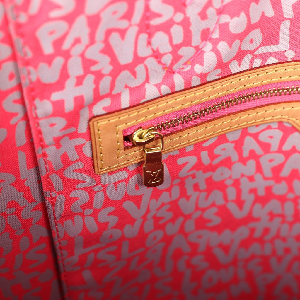 Louis Vuitton X Stephen Sprouse Neverfull GM Fuchsia Pink Monogram Graffiti Gold Hardware