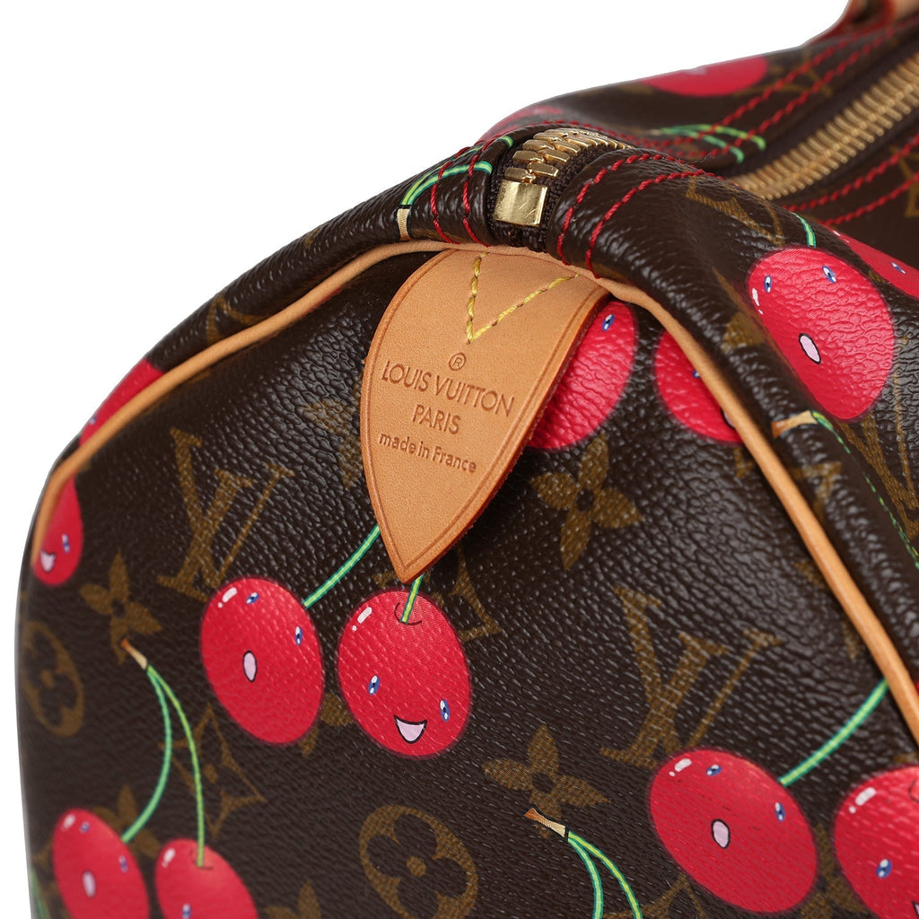Louis Vuitton Vintage x Takashi Murakami Cerises Keepall 45 Monogram Cherry Gold Hardware