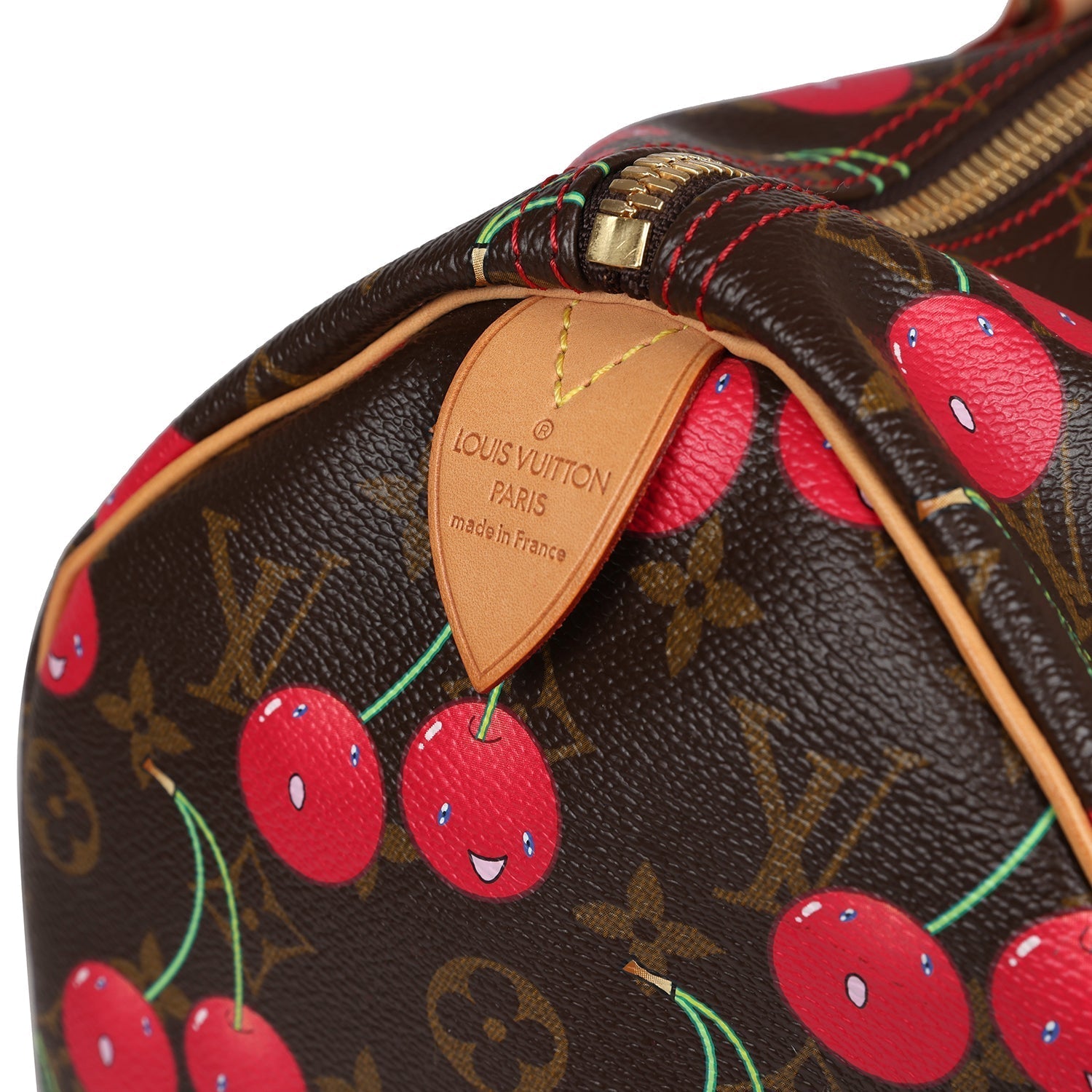 Louis Vuitton Vintage x Takashi Murakami Cerises Keepall 45 Monogram Cherry Gold Hardware