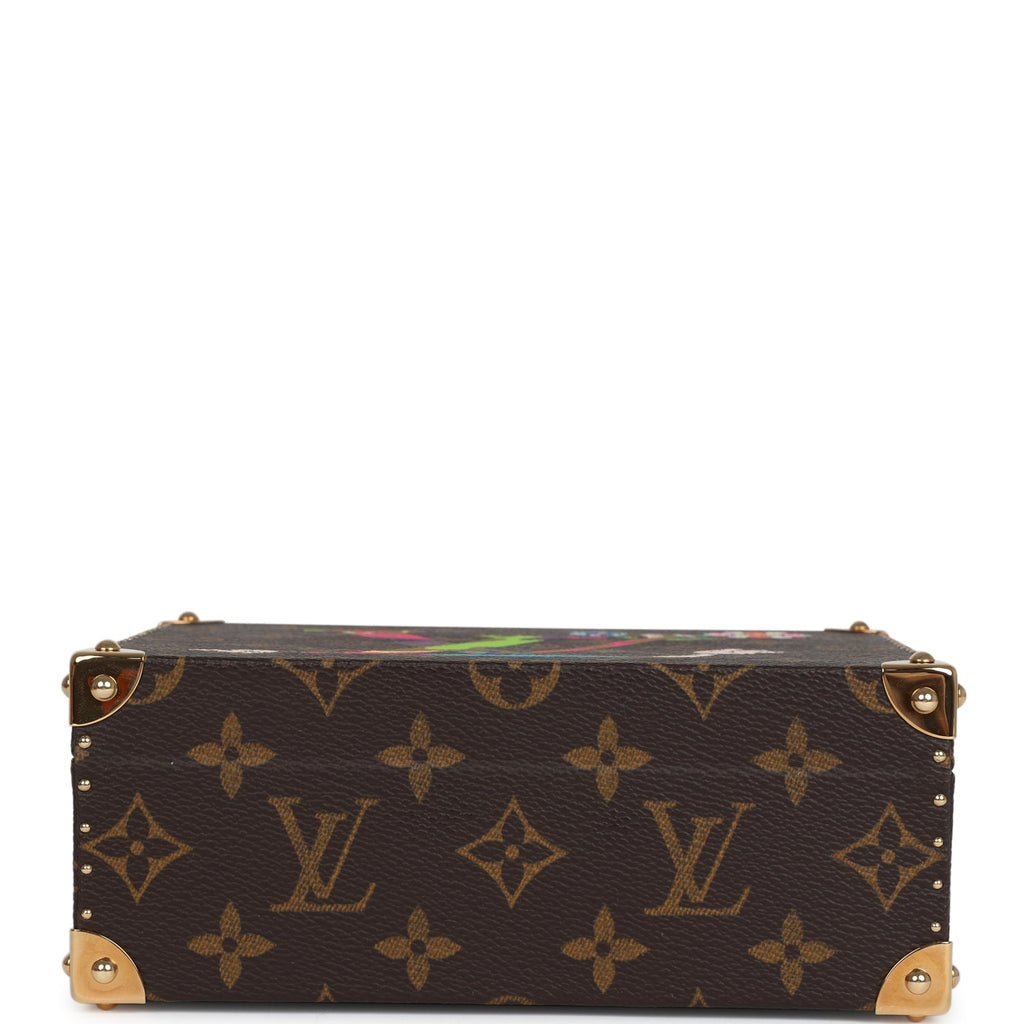 Louis Vuitton Vintage x Takashi Murakami Hands Jewelry Trunk Brown Multi Monogram Hands Brass Hardware