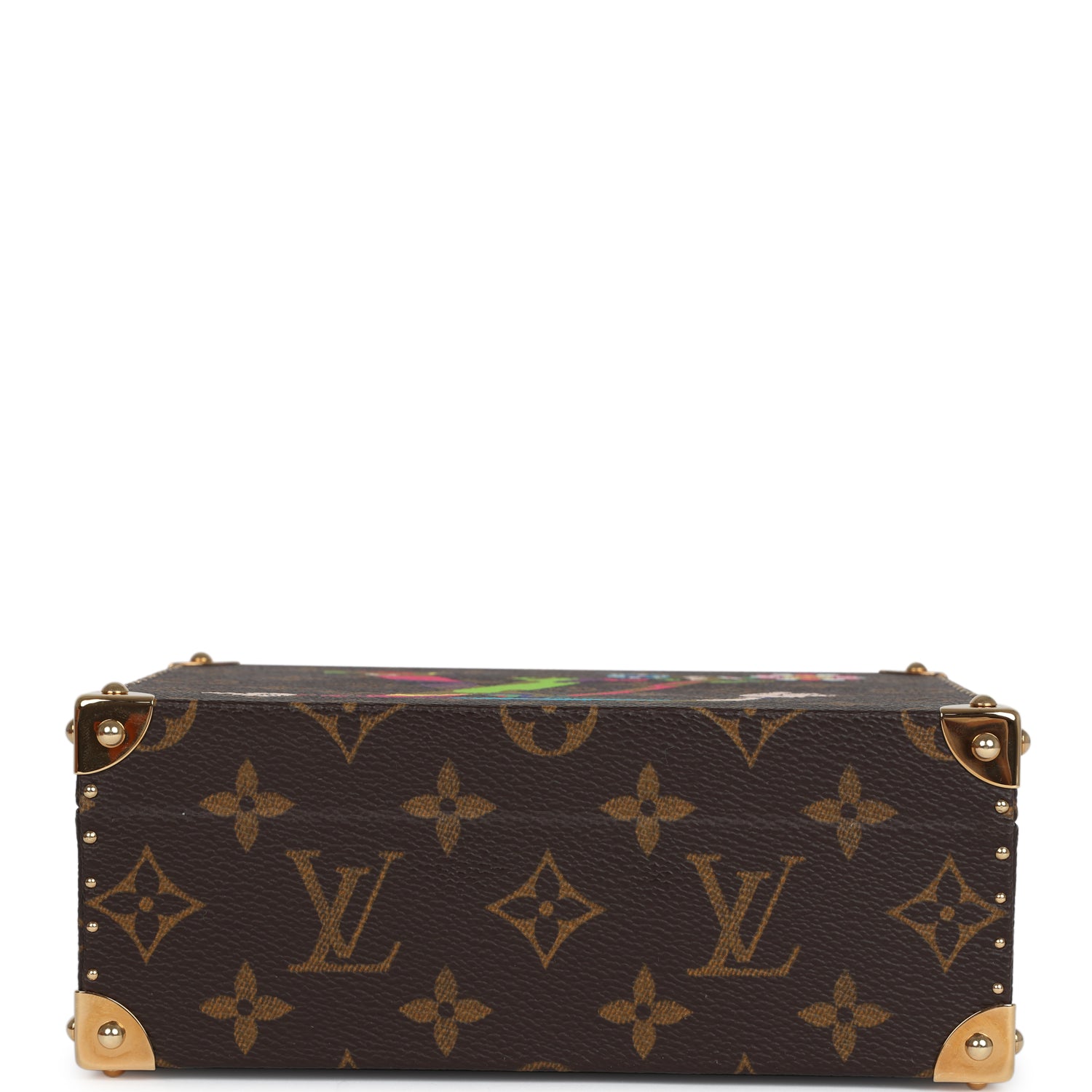 Louis Vuitton Vintage x Takashi Murakami Hands Jewelry Trunk Brown Multi Monogram Hands Brass Hardware