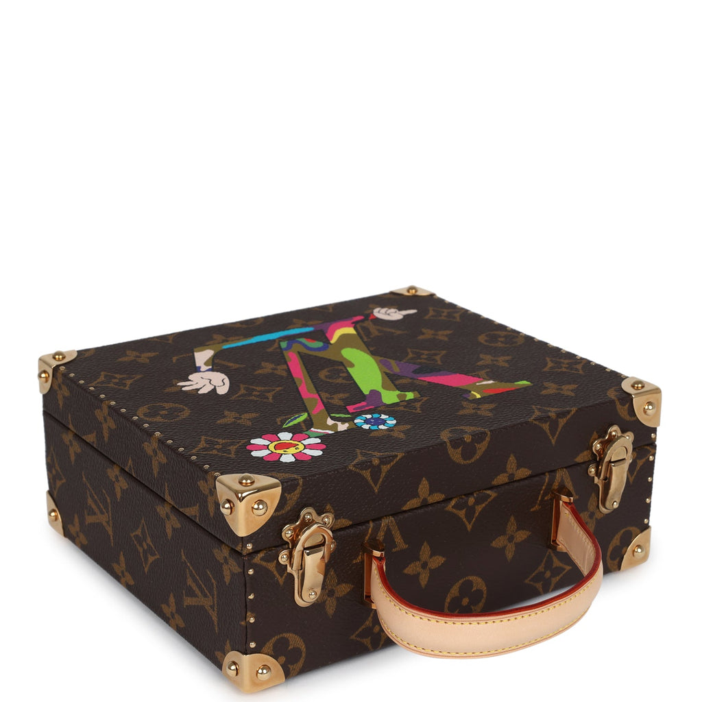 Louis Vuitton Vintage x Takashi Murakami Hands Jewelry Trunk Brown Multi Monogram Hands Brass Hardware