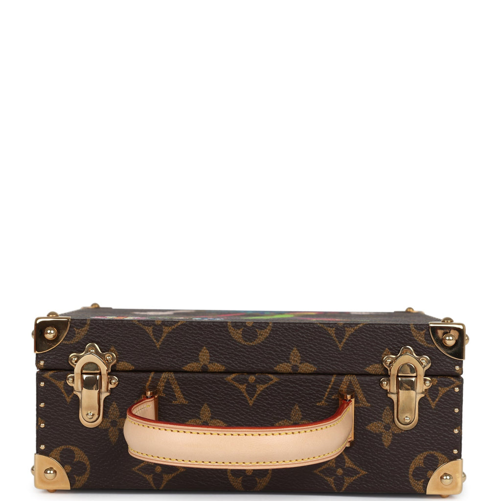 Louis Vuitton Vintage x Takashi Murakami Hands Jewelry Trunk Brown Multi Monogram Hands Brass Hardware