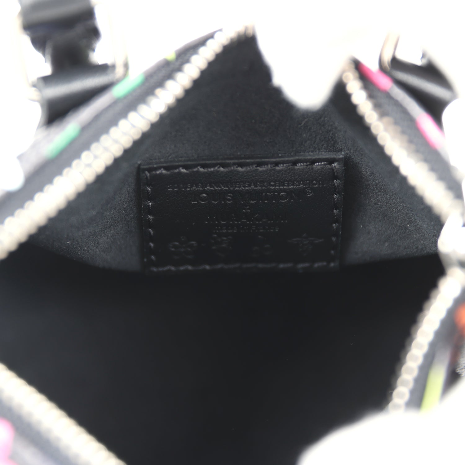 Louis Vuitton X Murakami Nano Speedy Bag Black Multicolor Monogram Gold Hardware