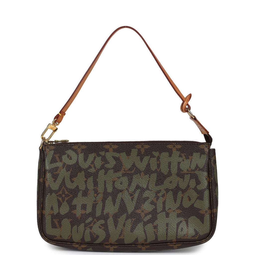 Louis Vuitton Vintage x Stephen Sprouse Pochette Accessories Khaki Graffiti Gold Hardware