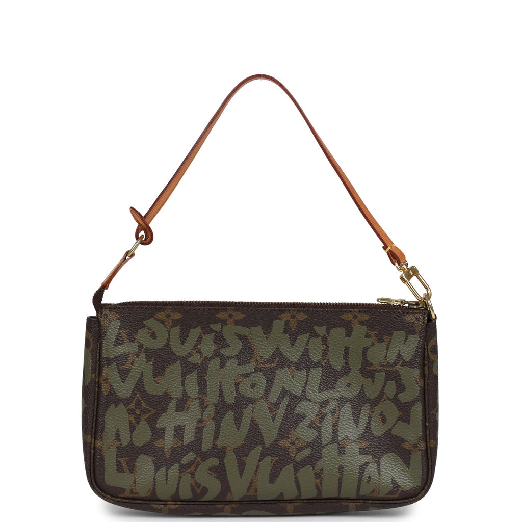 Louis Vuitton Vintage x Stephen Sprouse Pochette Accessories Khaki Graffiti Gold Hardware