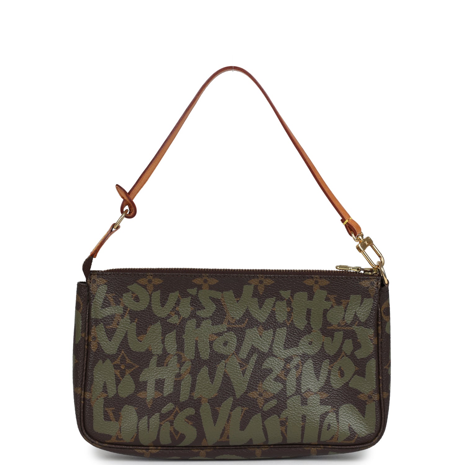 Louis Vuitton Vintage x Stephen Sprouse Pochette Accessories Khaki Graffiti Gold Hardware