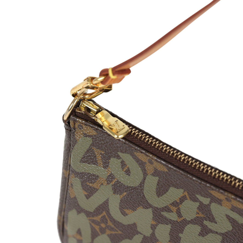 Louis Vuitton Vintage x Stephen Sprouse Pochette Accessories Khaki Graffiti Gold Hardware