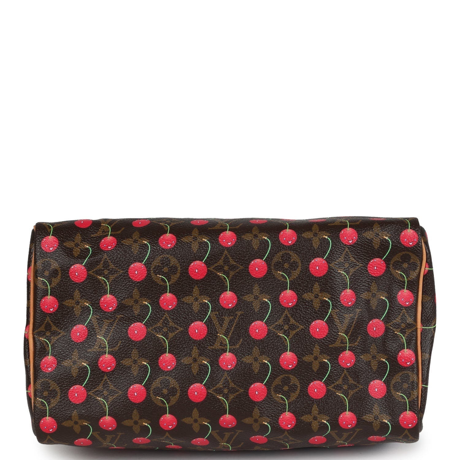 Louis Vuitton Vintage x Takashi Murkami Cheries Speedy 25 Brown and Red Monogram Cherry Gold Hardware