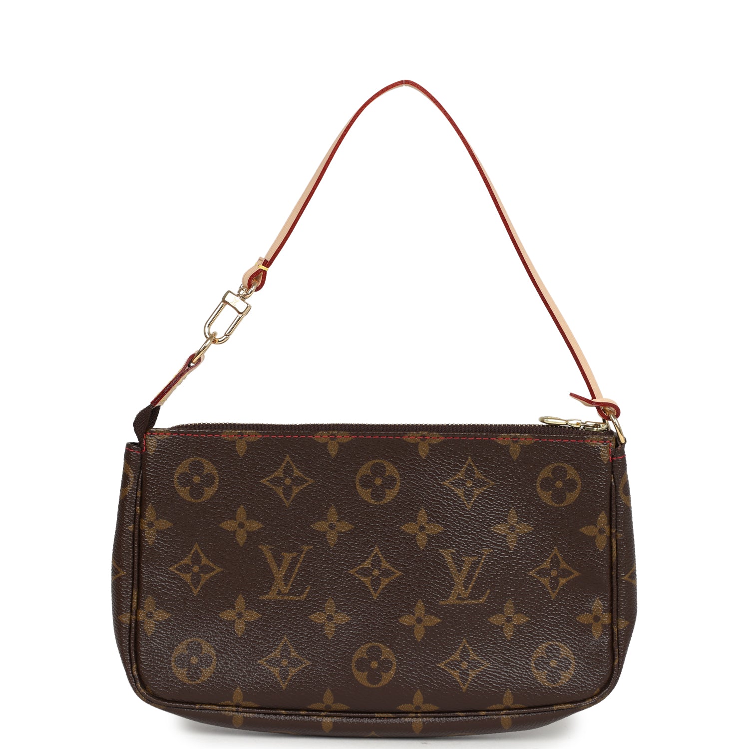 Louis Vuitton Vintage X Takashi Murakami Pochette Accessories Brown and Red Monogram Cerises Gold Hardware