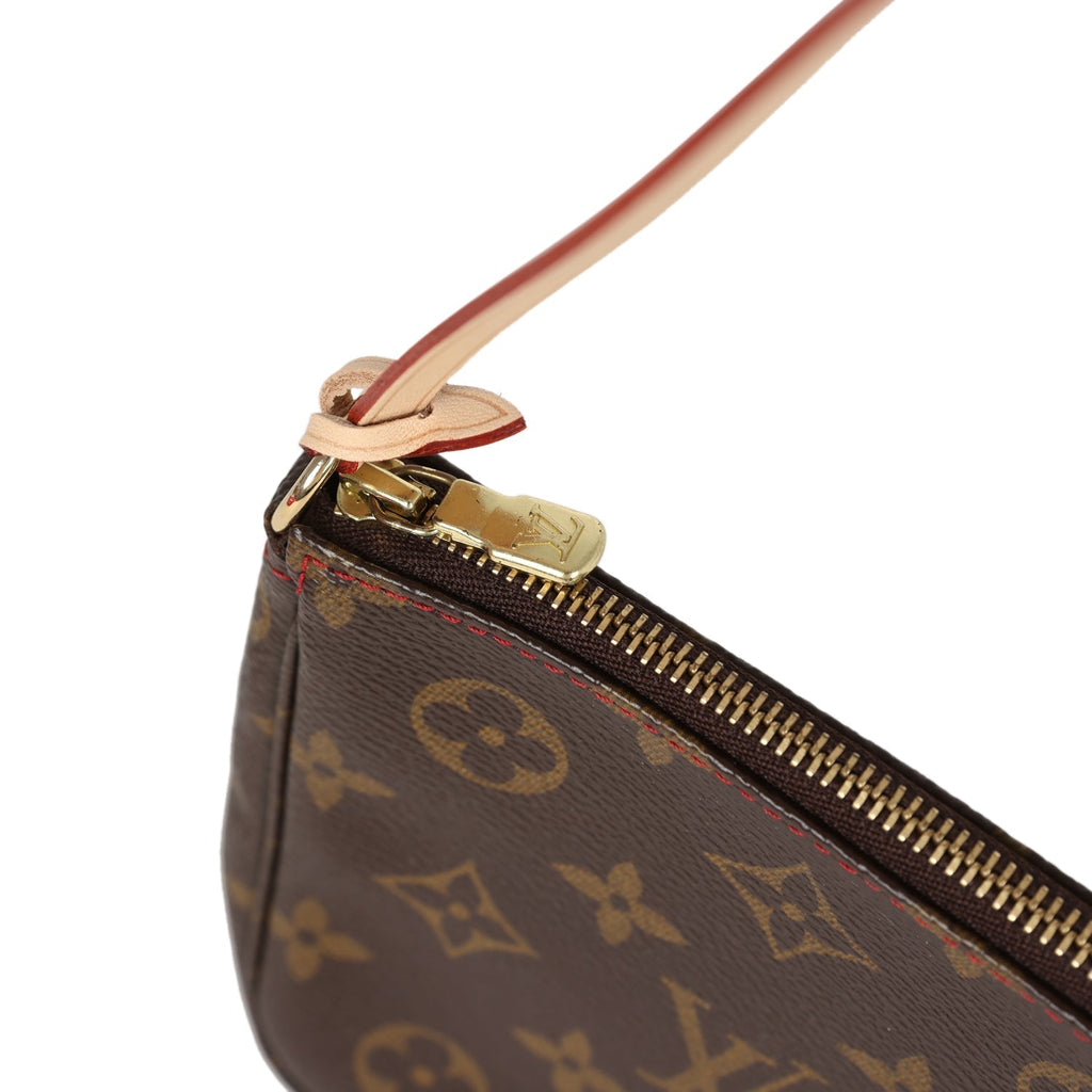 Louis Vuitton Vintage X Takashi Murakami Pochette Accessories Brown and Red Monogram Cerises Gold Hardware