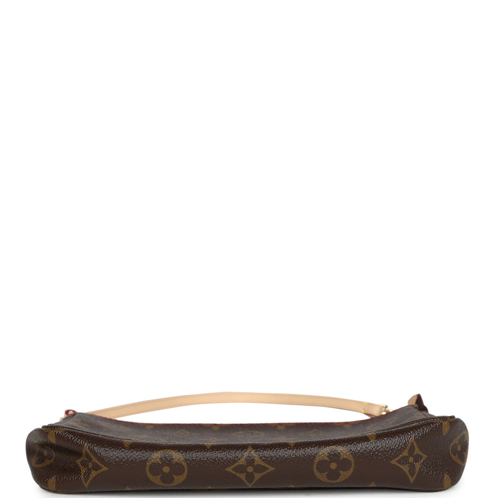 Louis Vuitton Vintage X Takashi Murakami Pochette Accessories Brown and Red Monogram Cerises Gold Hardware