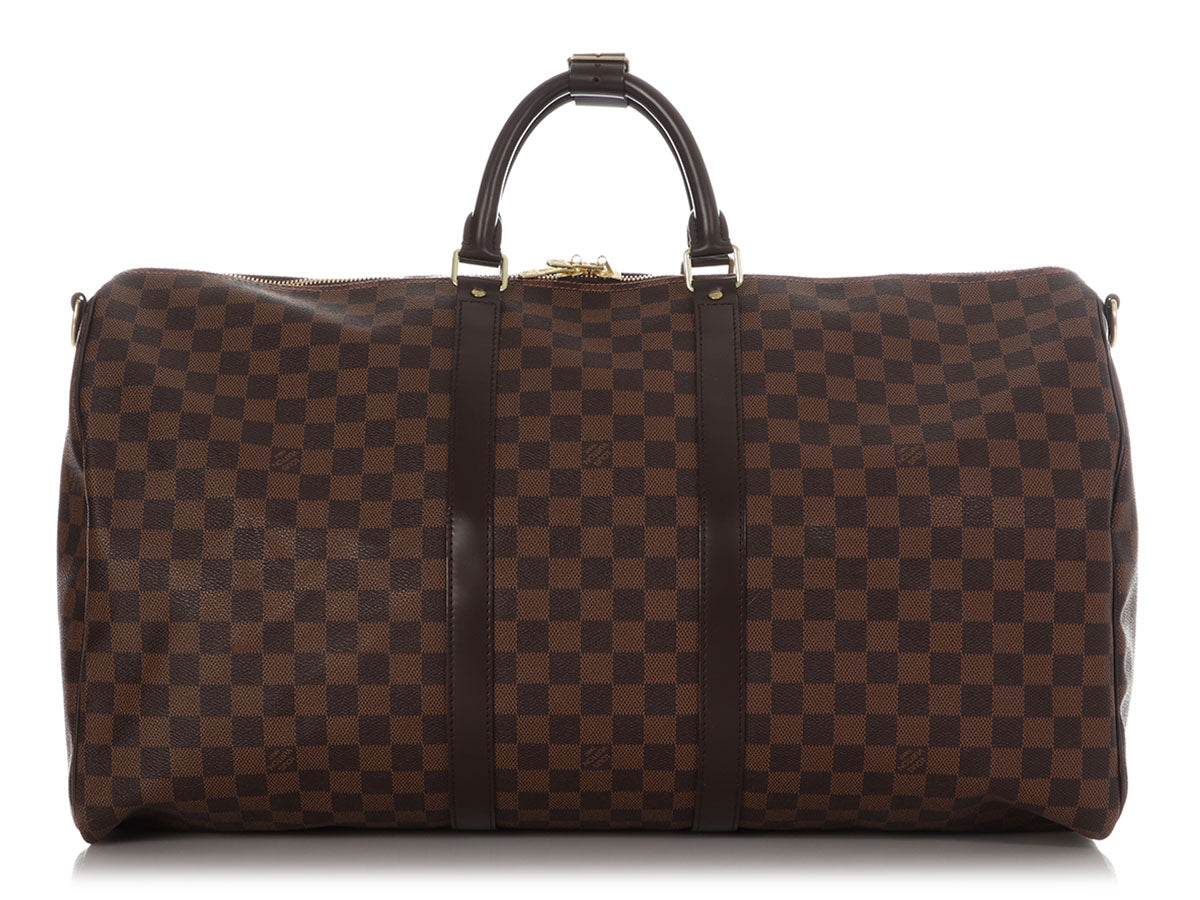 Louis Vuitton Damier EbÃ¨ne Keepall BandouliÃ¨re 55
