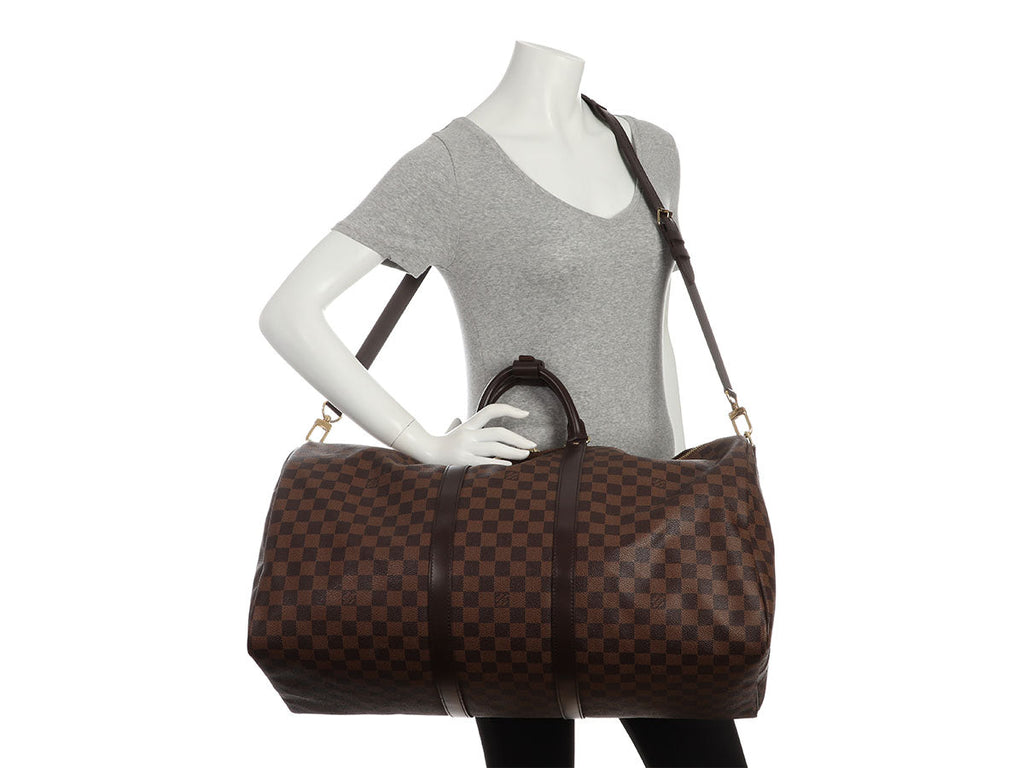 Louis Vuitton Damier EbÃ¨ne Keepall BandouliÃ¨re 55