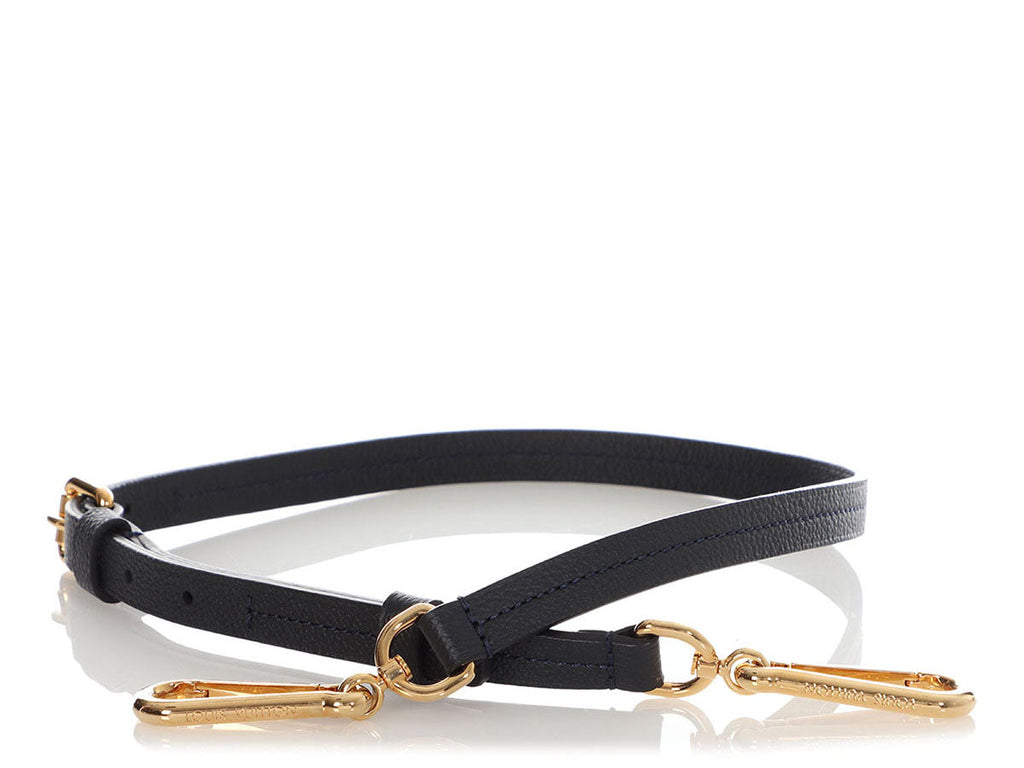 Louis Vuitton Black Leather Adjustable BandouliÃ¨re Strap