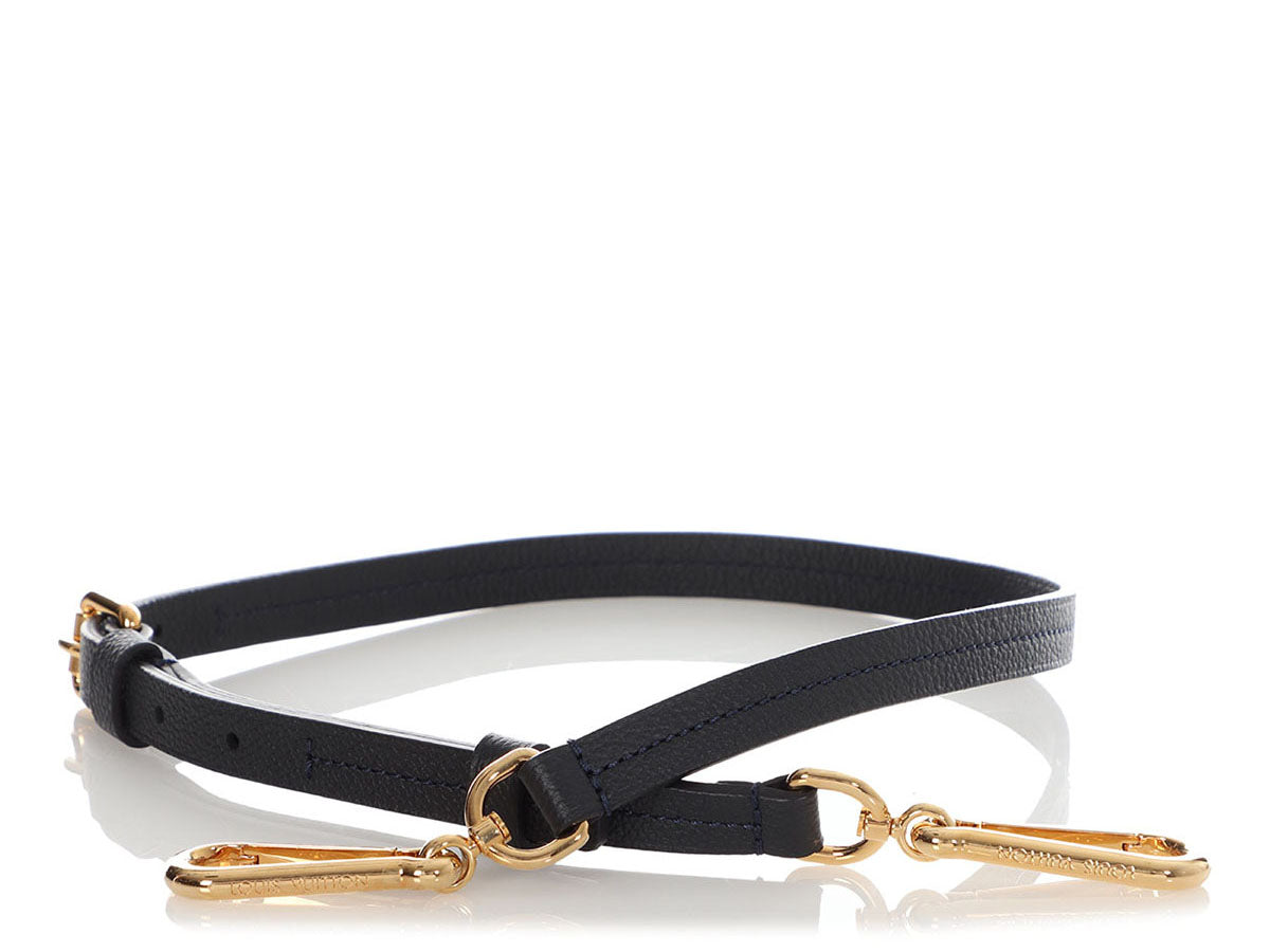 Louis Vuitton Black Leather Adjustable BandouliÃ¨re Strap