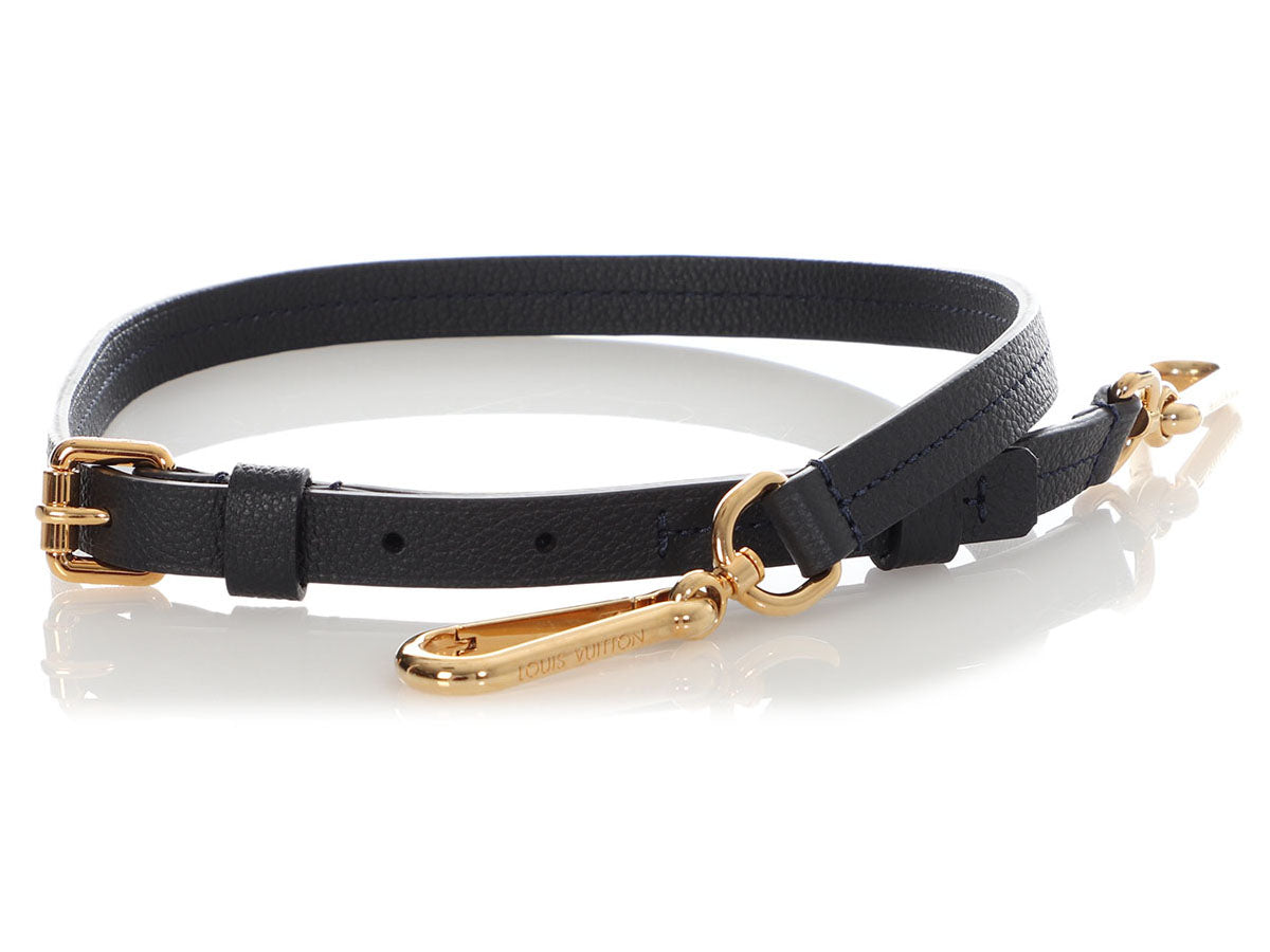 Louis Vuitton Black Leather Adjustable BandouliÃ¨re Strap