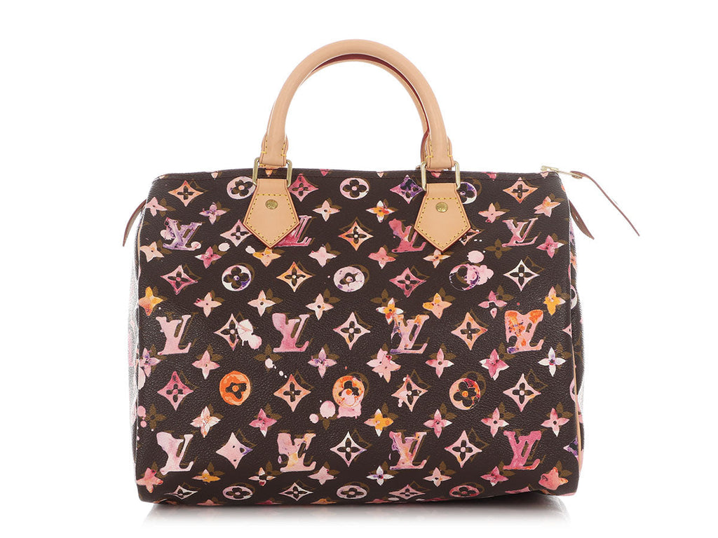Louis Vuitton Brown Watercolor Aquarelle Speedy 30