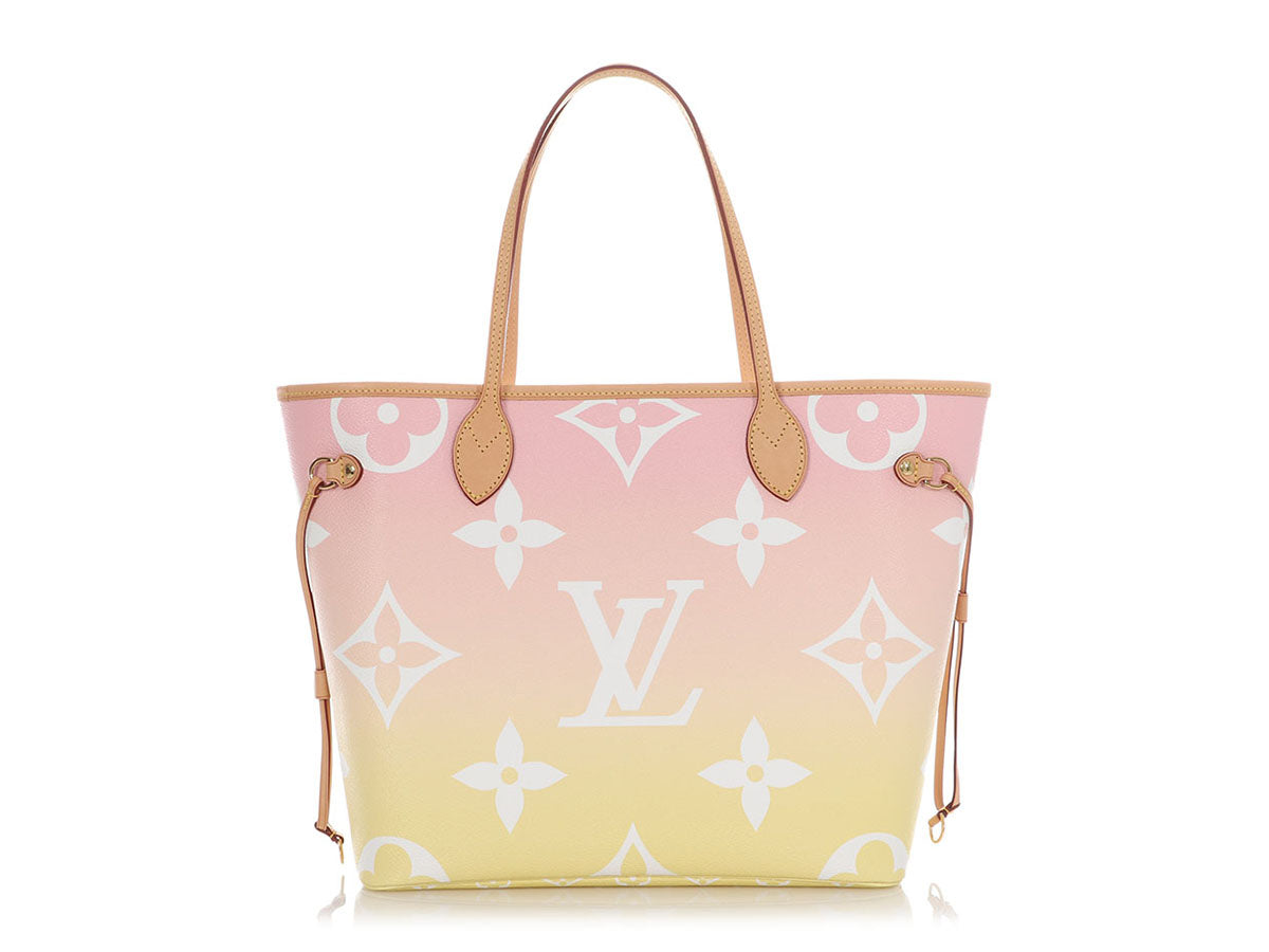 Louis Vuitton LE Pink and Yellow By the Pool Neverfull MM