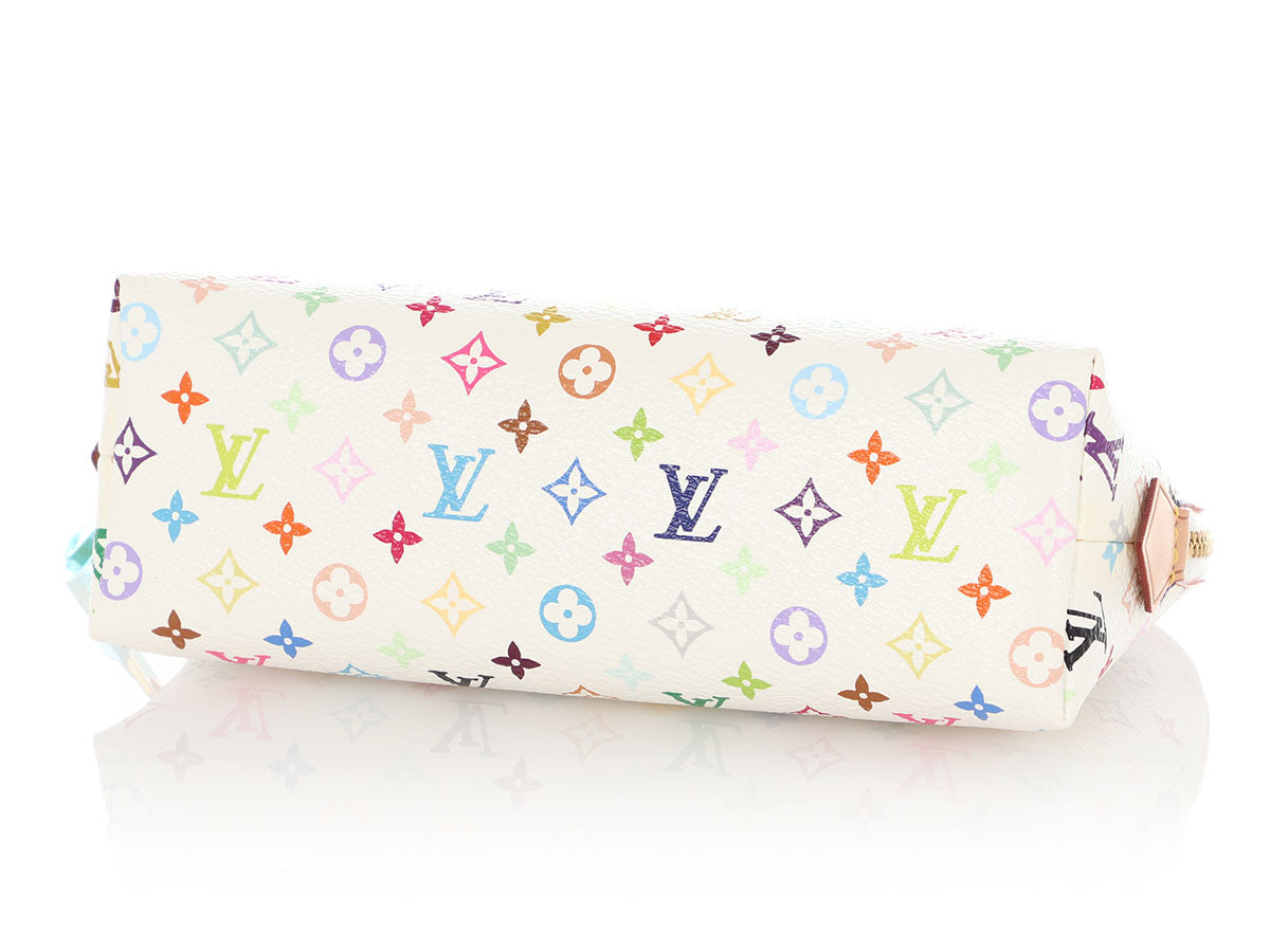Louis Vuitton White Multicolore Monogram Cosmetic Pouch