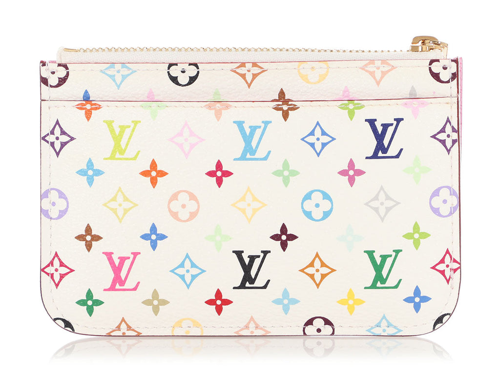 Louis Vuitton White Multicolore Monogram Key Pouch