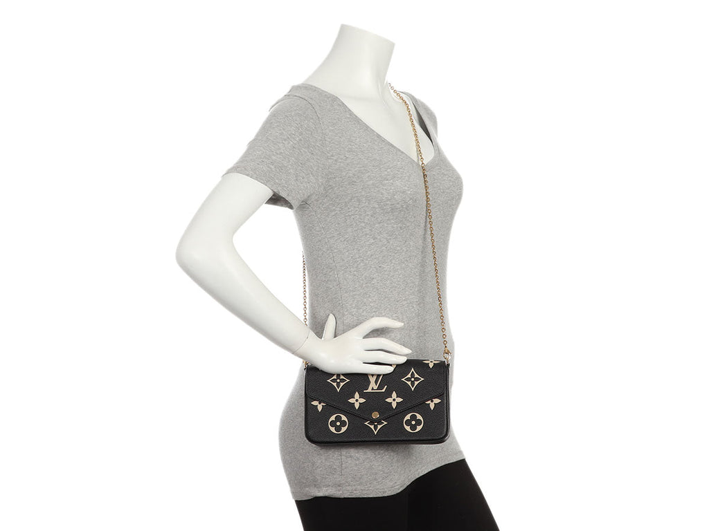 Louis Vuitton Black Monogram Empreinte FÃ©licie Pochette