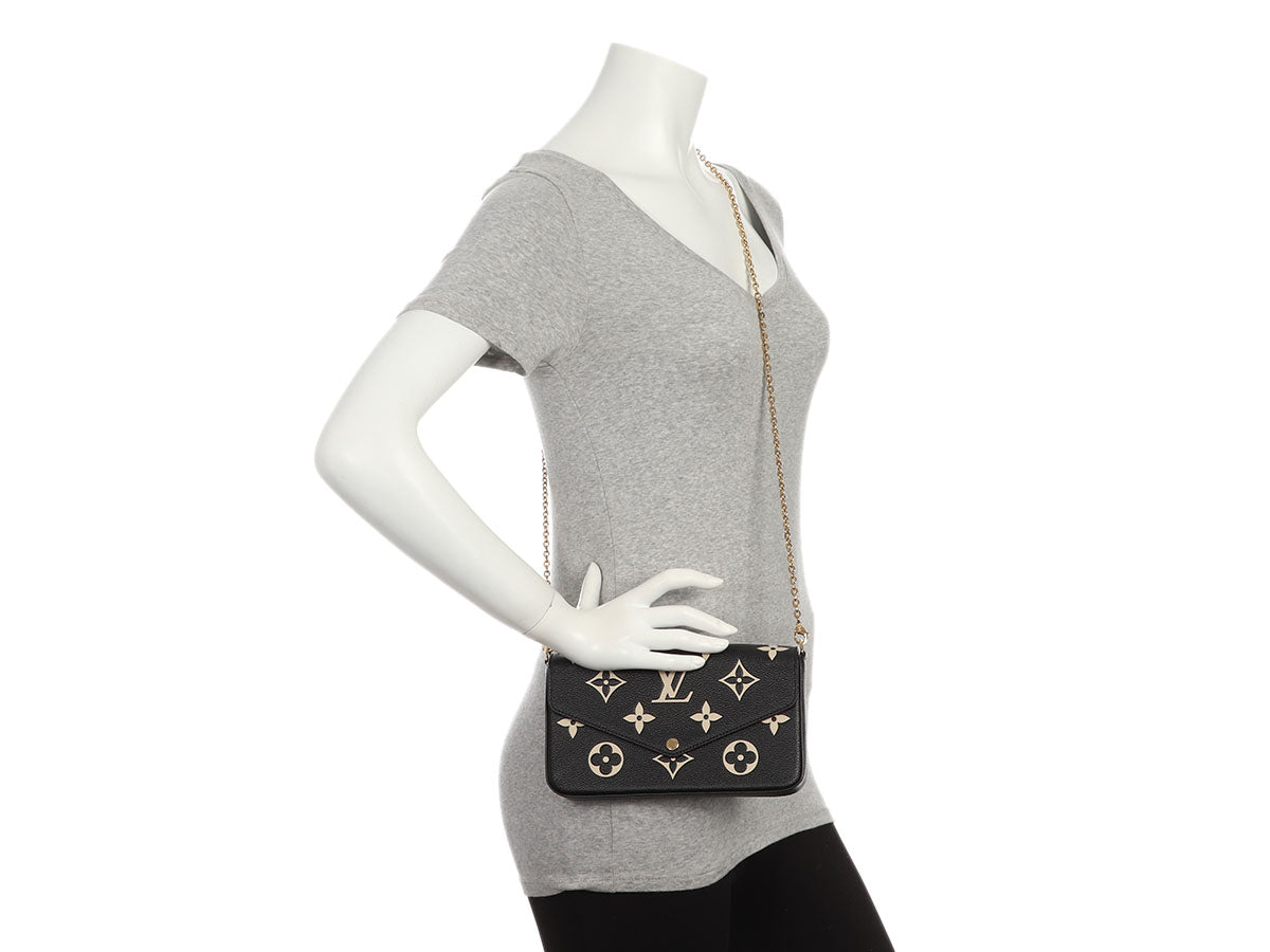 Louis Vuitton Black Monogram Empreinte FÃ©licie Pochette