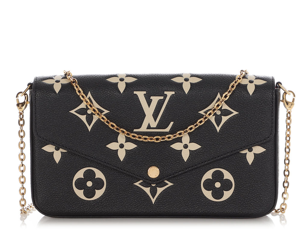 Louis Vuitton Black Monogram Empreinte FÃ©licie Pochette