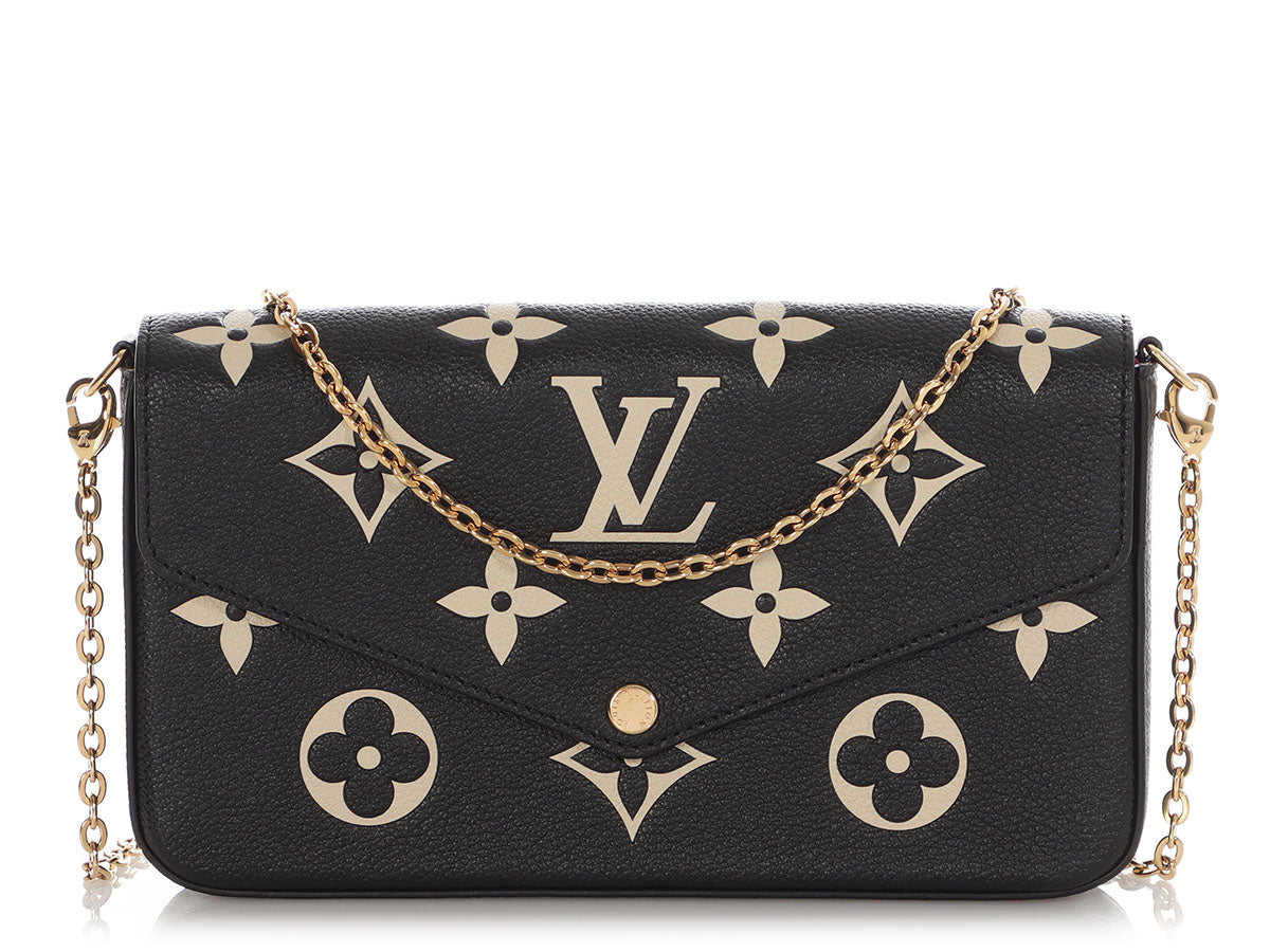 Louis Vuitton Black Monogram Empreinte FÃ©licie Pochette