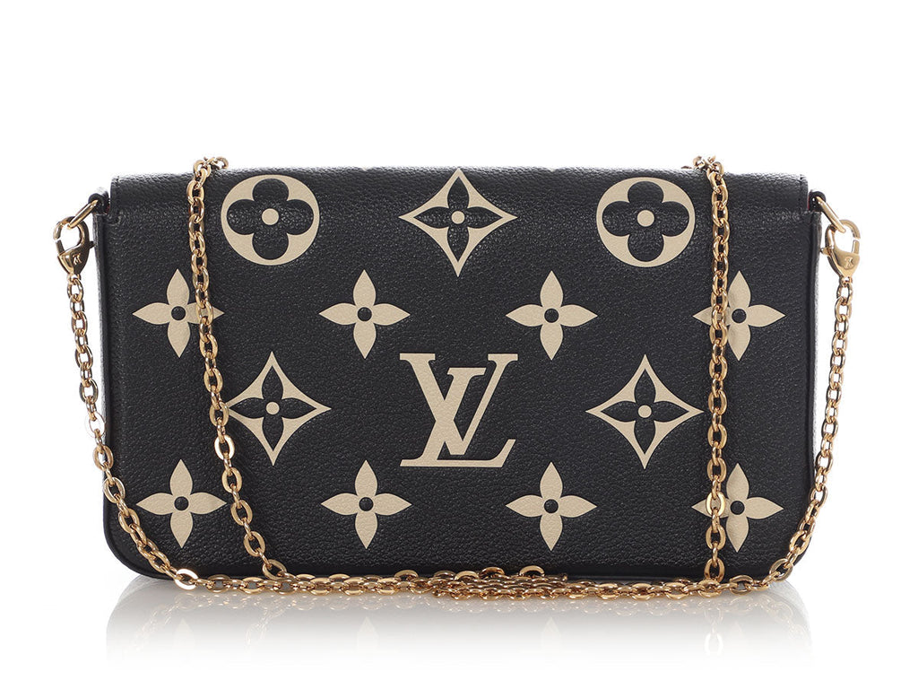 Louis Vuitton Black Monogram Empreinte FÃ©licie Pochette