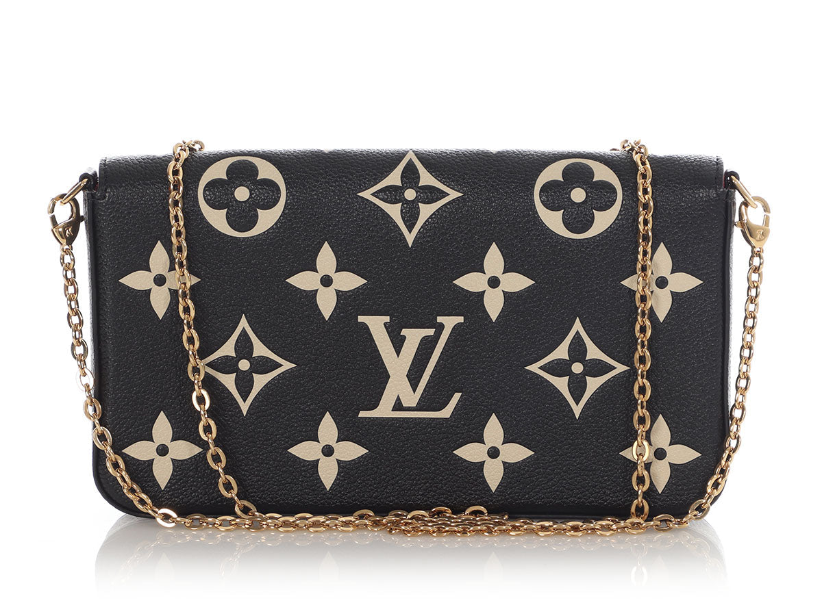 Louis Vuitton Black Monogram Empreinte FÃ©licie Pochette