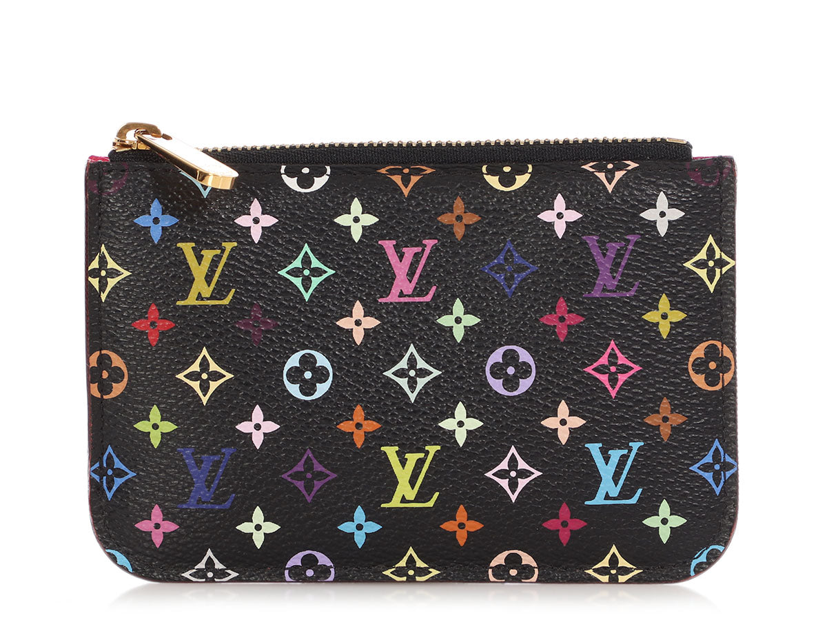 Louis Vuitton Noir Multicolore Monogram Poche ClÃ©s/Key Pouch