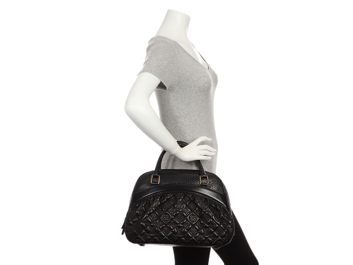 Louis Vuitton Black Leather Vienna Mitzi Bag