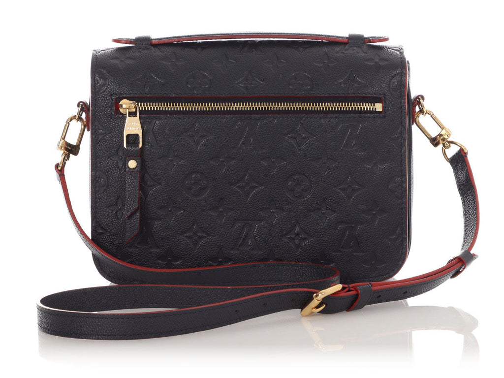 Louis Vuitton Navy and Rouge Empreinte Pochette MÃ©tis