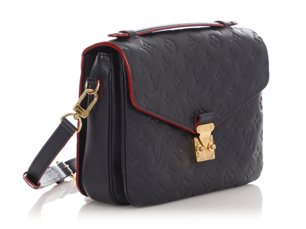 Louis Vuitton Navy and Rouge Empreinte Pochette MÃ©tis