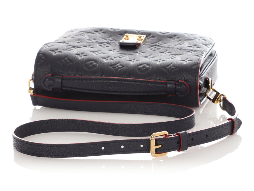 Louis Vuitton Navy and Rouge Empreinte Pochette MÃ©tis