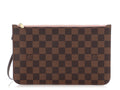 Louis Vuitton Damier EbÃ¨ne and Rose Ballerine Neverfull Pouch MM/GM