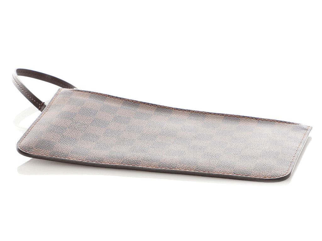 Louis Vuitton Damier EbÃ¨ne and Rose Ballerine Neverfull Pouch MM/GM