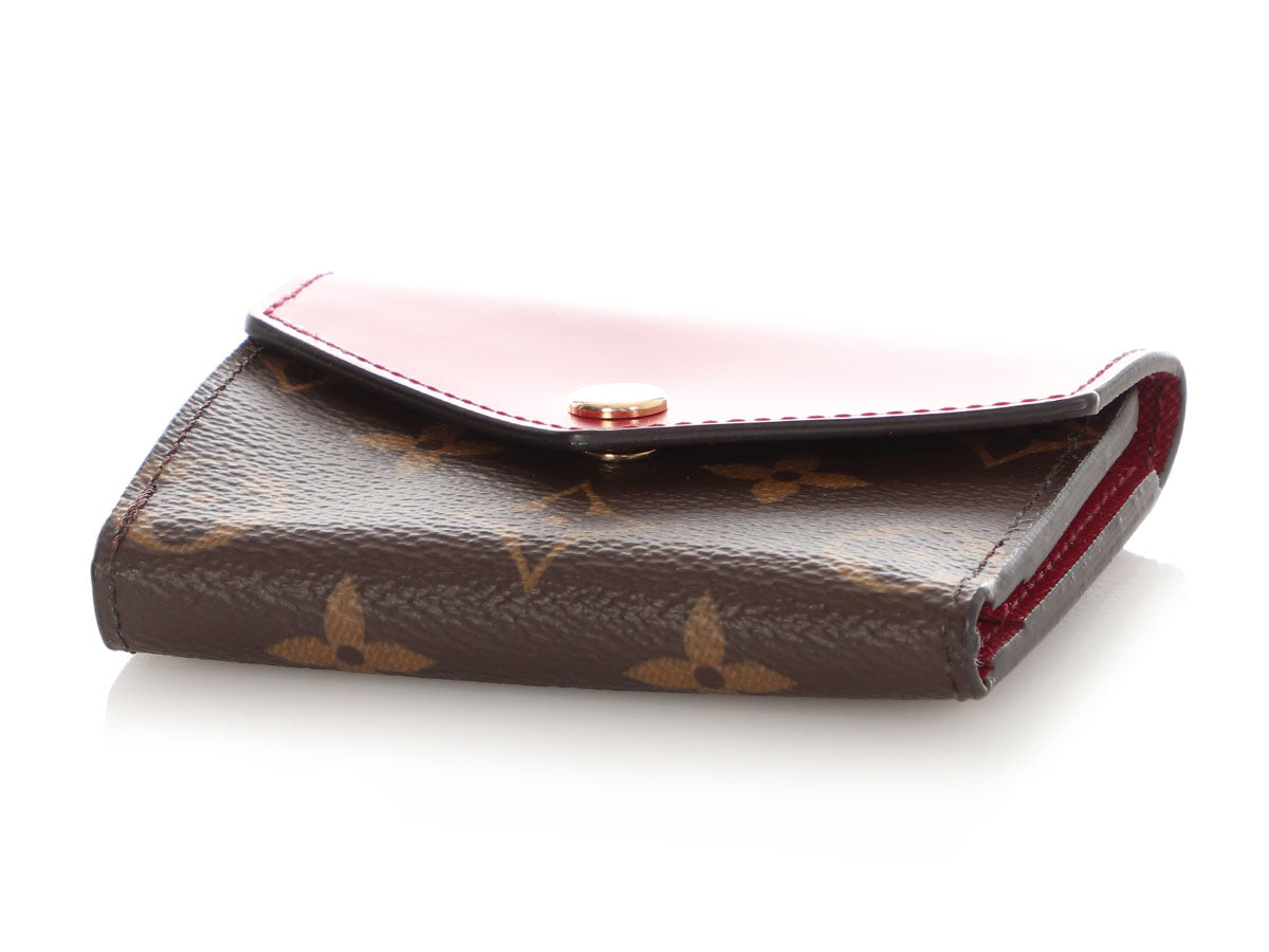 Louis Vuitton Red and Monogram Zoe Wallet