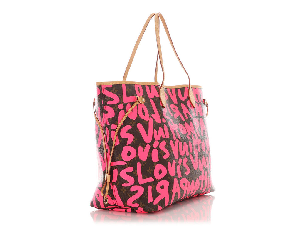 Louis Vuitton Pink Monogram Graffiti Neverfull GM