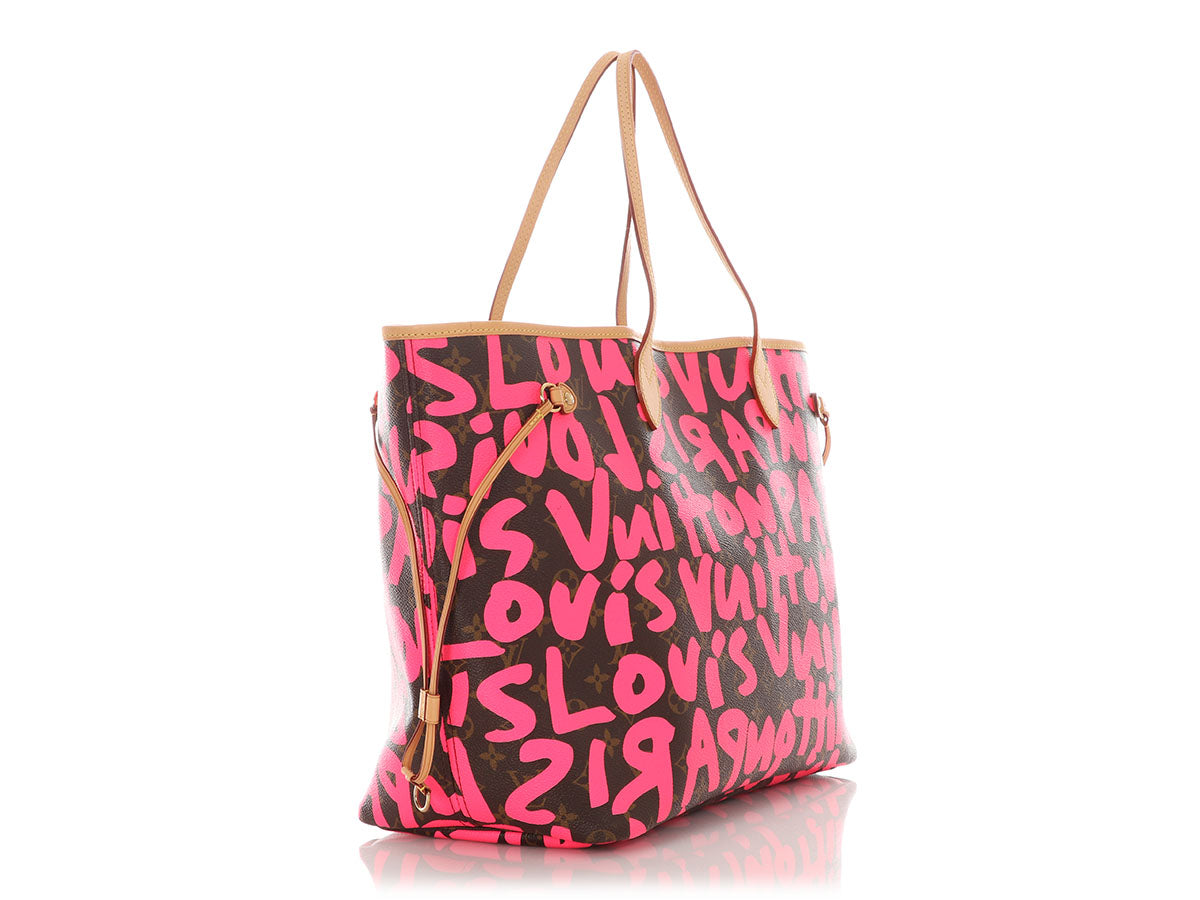 Louis Vuitton Pink Monogram Graffiti Neverfull GM