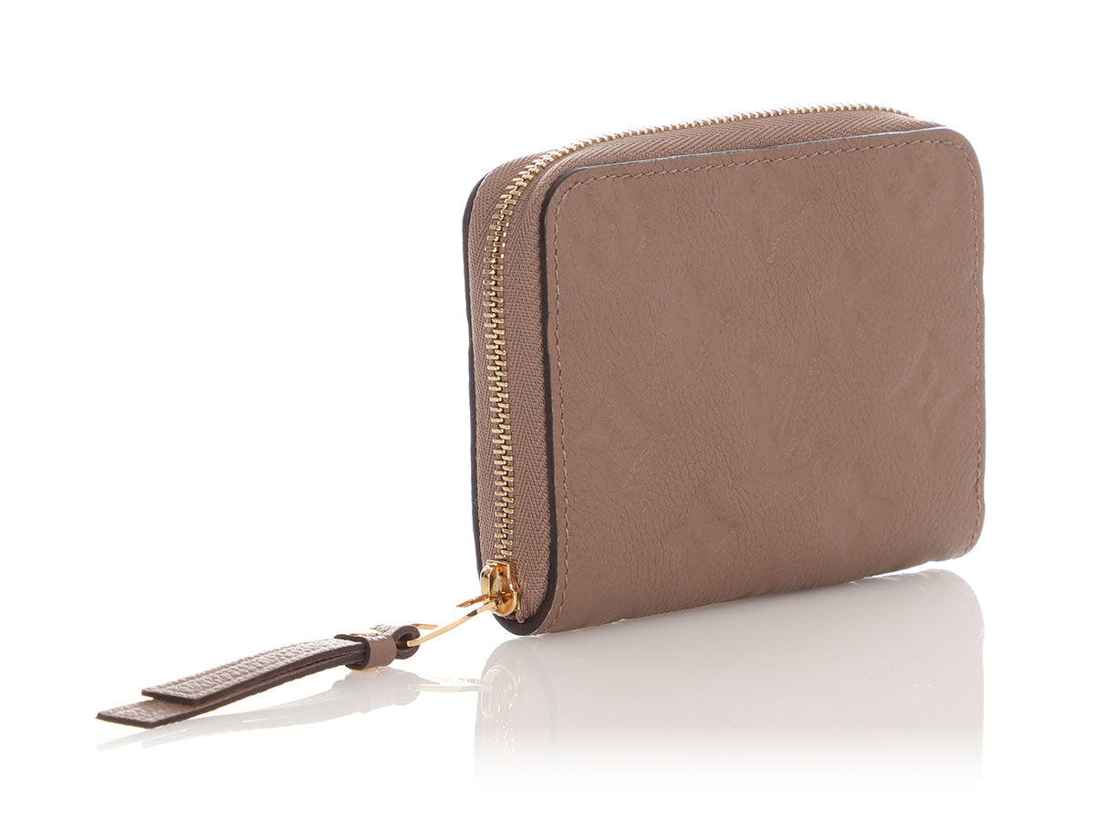 Louis Vuitton Taupe Monogram Empreinte Zippy Coin Purse