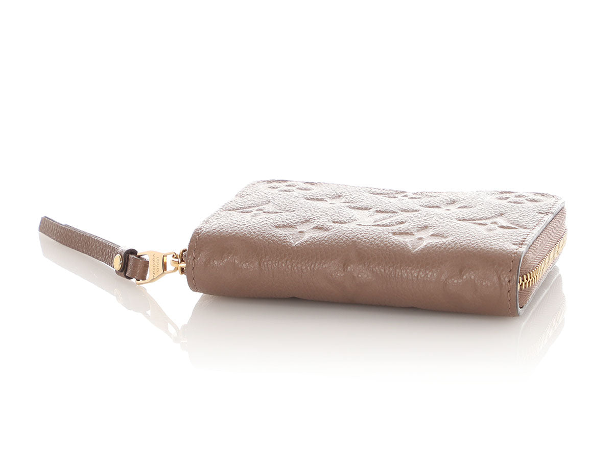 Louis Vuitton Taupe Monogram Empreinte Zippy Coin Purse