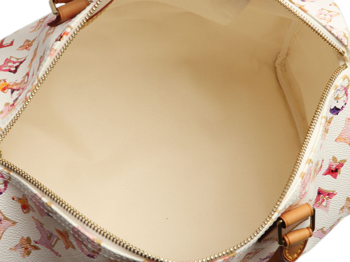 Louis Vuitton White Watercolor Aquarelle Speedy 35