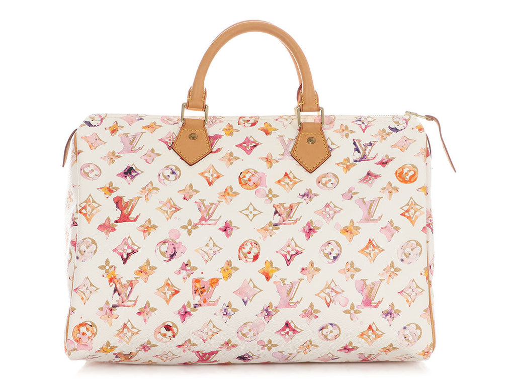 Louis Vuitton White Watercolor Aquarelle Speedy 35