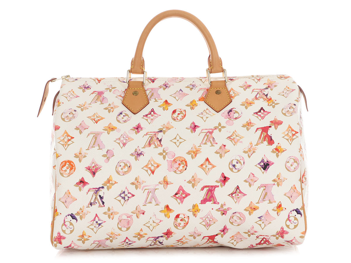 Louis Vuitton White Watercolor Aquarelle Speedy 35